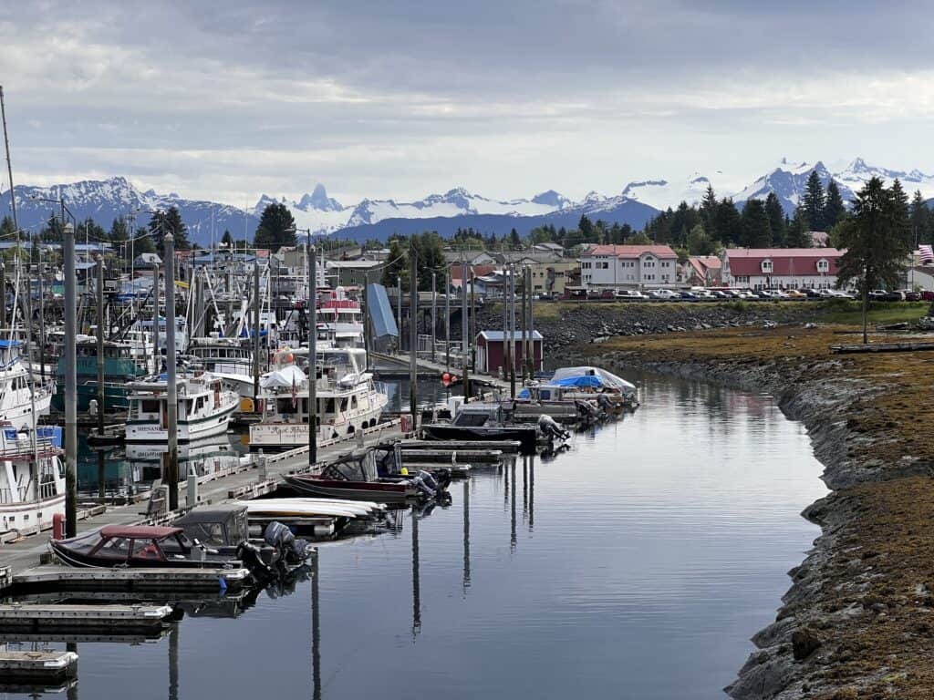 Scenic view of boats in Petersburg, Alaska